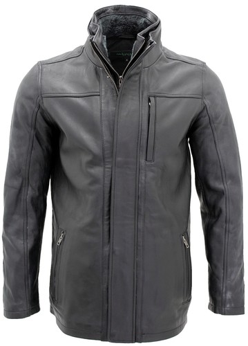 Giacca biker pelle nera - da, in