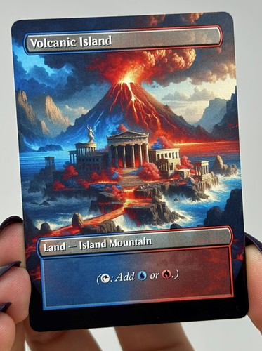 Volcanic island proxy card - island,