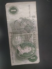 BANK OF ENGLAND ONE POUND £1 REGINA ELIZABETH II,  STERLINA INGLESE Anni 60