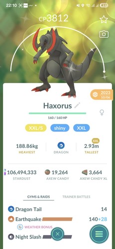 Shiny haxorus livello - shiny, (livello