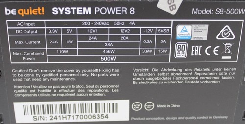Quiet system power - be,