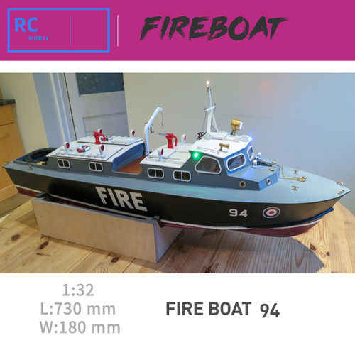 Fire boat 730mm abs - boat,