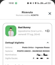 2 biglietti Bad Bunny Milano