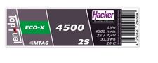 Motore Hacker TopFuel LiPo batteria 20C Eco-X 4500mAh 2S MTAG, XT90 - 94500231
