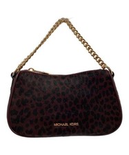 Borsa Michael Kors Harako a 2 vie bordeaux nera tracolla da polso usata