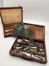 2 scatole di colori in legno e