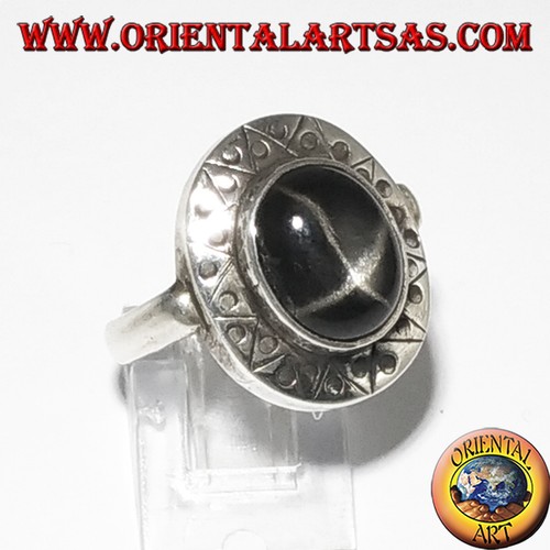 Anello argento con black - con,