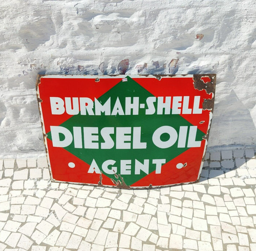 1940s vintage burmah shell - burmah,