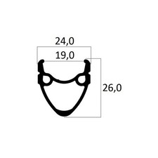 Cerchio alluminio 1 75 - in, 26