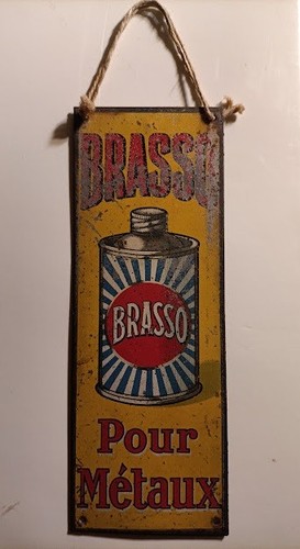Plaque emaillee brasso 1940 - plaque,