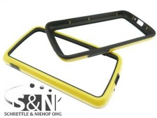 Custodia Google Nexus 4 LG960 LINEA cellulare smartphone bordo custodia bumper nero giallo