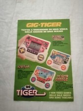 PUBBLICITA' ORIGINALE - ADVERTISING VIDEOGIOCHI TASCABILI "TIGER" GIG anni 90