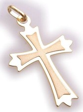 Nuovo Pendente Croce In Oro