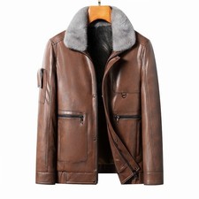 Piumino vera pelle uomo corto