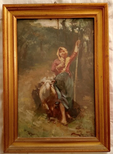 Quadro pastore con pecora - pastore,