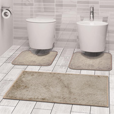 - Set Tappeti Ocean Bagno - Tris Tappetini Bagno: Un Tappeto Rettangolare 45X75 