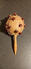 Maracas percussioni originale   in legno cm. 23X11 Da collezione Mai usata
