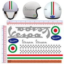 Vespa argento adesivi casco