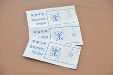 1 PZ. BIGLIETTO ELETTORALE MORO E SQUICCIARINI DEMOCRAZIA CRISTIANA