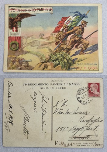 Cartolina reggimentali colonie - reggimentali,