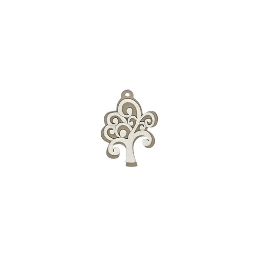 Ciondolo legno albero - 12, pz