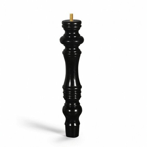 Piede legno tornito nero - in,