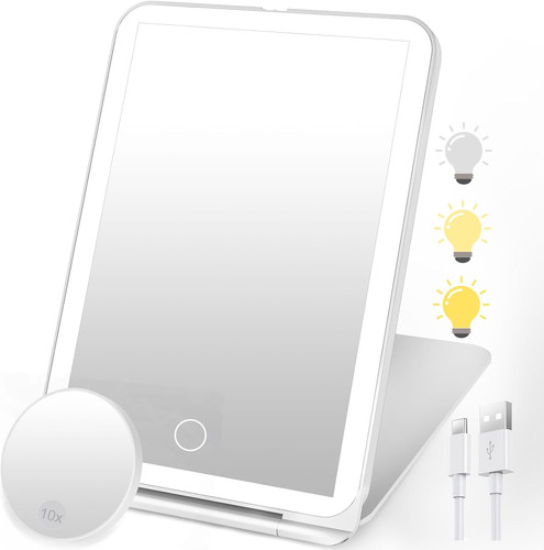 Specchio trucco con - luci, led