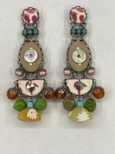 Orecchini da donna pendenti in bigiotteria anallergica con pietre vari colori