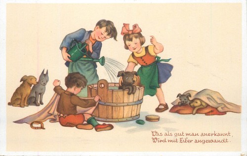 Cartolina caricatura bambini