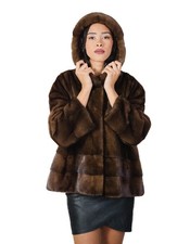 Saga furs coat mink fur demi