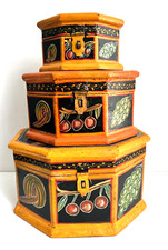 Tre scatole nido vintage in