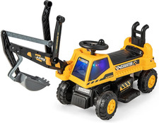 Escavatore Cavalcabile per Bambini, Ruspa Cavalcabile Con Sedile Scomparto Porta