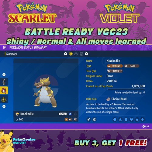 Krookodile pokemon viola - ⚡,