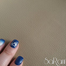 Tessuto Finta Pelle Ecopelle 1/2 Metro Divano Tappezzeria Rivestimento Beige