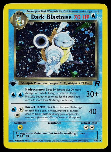 Carta pokemon dark blastoise - pokemon,