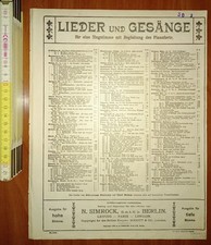 Dvorak, Das Strausschen Op 7. N. 1- canto e piano, Simrock, senza data