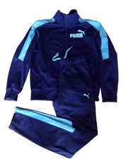 PUMA Completo Palestra Felpa + Pantalone IT46 EU42 D40 BLU Pumatech  ho Colmar