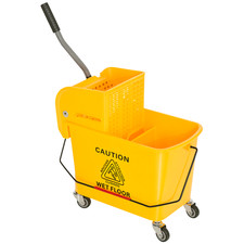 HOMCOM Carrello Secchio Giallo