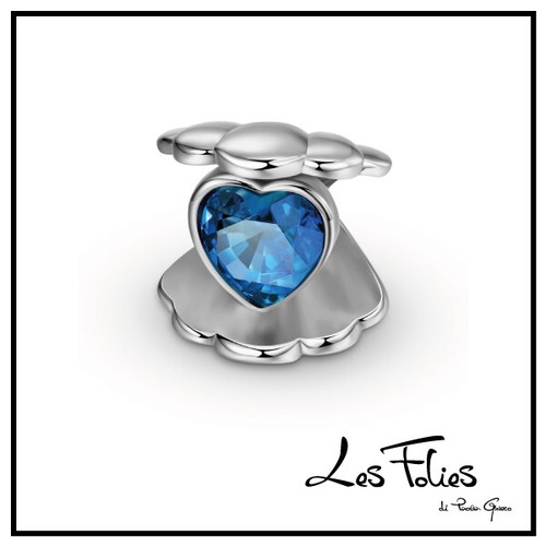 Charm conchiglia perla blu - conchiglia,