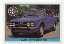 figurina SUPER AUTO PANINI REC. NUMERO 50 GIULIA Nuova Super 1600