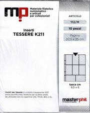 MASTER PHIL 10 INSERTI A 6 TASCHE VERT. E 2 ORIZZ TESSERE TELEFONICHE Art. 112/M