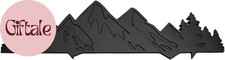 Emblema albero montagna neve