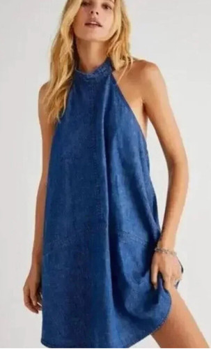 Free people abito denim halter - free,