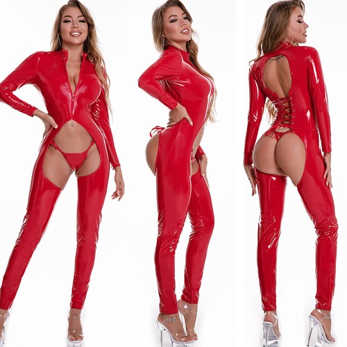 Tuta donna pvc pelle - tuta, lucida
