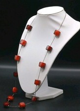 SENT MURANO Collana Vintage In Vetro Ambra - Alta Qualità, Firmato