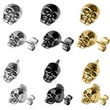 Orecchini teschio gotico scheletri orecchini borchie cartilagine piercing punk gioielli