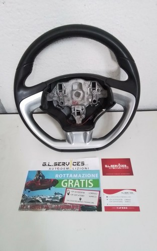 Volante sterzo nero pelle - volante,
