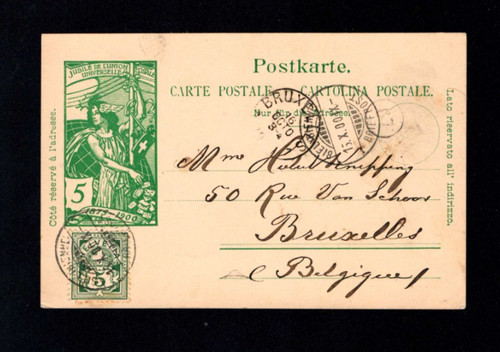 Svizzera 1900 upu - -upu, con