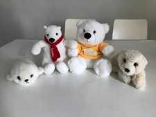 4 Peluche delle zone artiche (3 Orso bianco e 1 Foca). Altezza 18/20 cm circa.