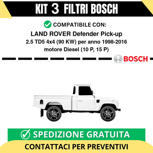 Kit bosch filtri tagliando - filtri,